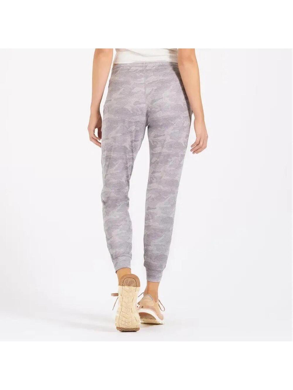 VUORI Performance Joggers Women’s White Pale Heather Camo Stretch Size Medium - Picture 3 of 7